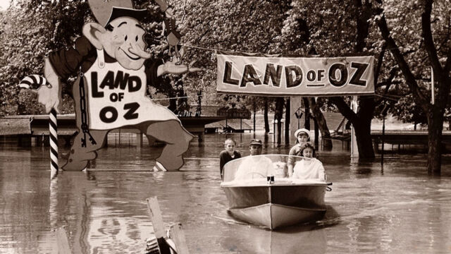 Land of Oz 1958 flooded.